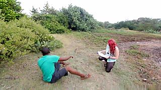 In a caricature gone wrong, the starving artist gets fed a big black dick.