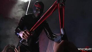 Whornyfilms police officer hardcore threesome with masked guy!