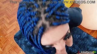 innocent 18 year old student giving first blowjob on monster cock