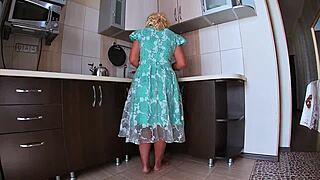 Ever peeped under a mature housewife's skirt before anal sex with her big ass?