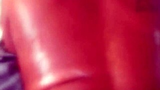 Oil Massage For Big Booty Ebony Wife