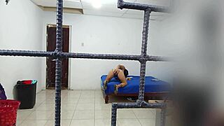 Enjoying secret fun when husband is away