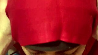 watch as mia niqab, an arab housewife, gives her first facial blowjob in a homemade video