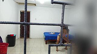 Enjoying secret fun when husband is away