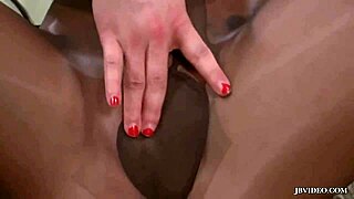 Hey, check out Mischa Brooks teasing in those sexy pantyhose, showing off her ass and legs