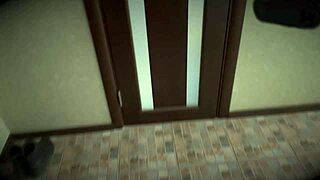 The plumber helps the girl stuck in the washing machine.