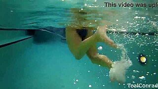 Vicky Vette's Poolside Lesbian Licking Orgasm!