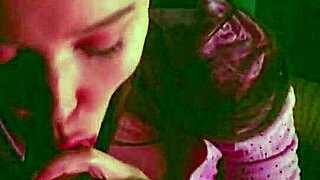 Evening Movie Viewing Turns Blowjob