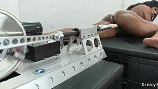 Watch Her Say, 'Fuck My Shaved Ebony Pussy With The Machine'