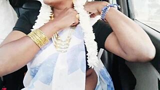 Indian bhabi dirty talks during long drive fuck