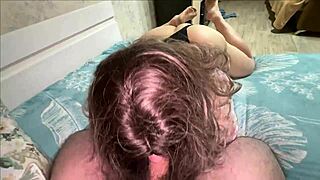 Big stepmom invited stepson to bed