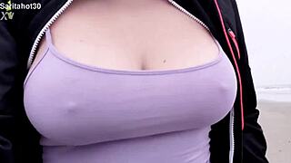 rocio takes a teasing morning stroll outdoors