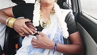 Indian bhabi dirty talks during long drive fuck