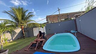 she couldn't resist the urge and let it slip in without condom even in pubic hair 😈