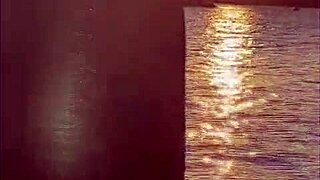 African babe shows pussy on public beach