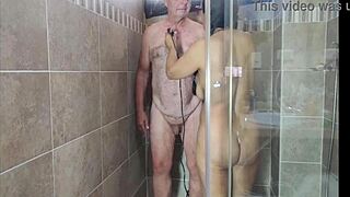 Hot shave in shower with Agarabas and Olpr!
