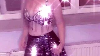 belly dancer goddess with long nails in fetish music video