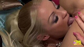Horny Blonde Licks Big Tits And Shaved Pussy Of Slutty Friend!