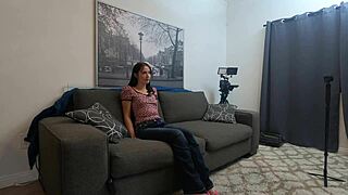 Gracie Mayy's casting session with brunette interview, left part 1.