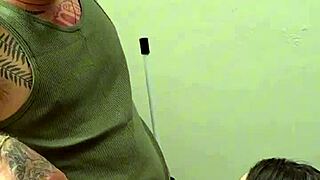 Happy Cuckold Watches Humiliating Blowjob