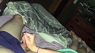 The wife says, 'I'll jerk, blow, and fuck until your asshole is cum covered'