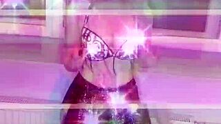 belly dancer goddess with long nails in fetish music video