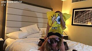 I fuck a hot milf trans woman as Spongebob