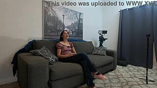 Gracie Mayy's casting session with brunette interview, left part 1.