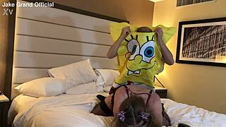 I fuck a hot milf trans woman as Spongebob