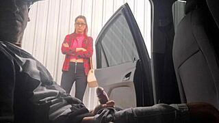 Why risk a handjob on the street for that bus stop student?