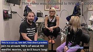 Dr. Tampa's Yearly Physical With Channy Crossfire's Shaved Pussy Spreading!