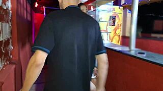 wife flashes in bar, gets fucked by stranger in bathroom