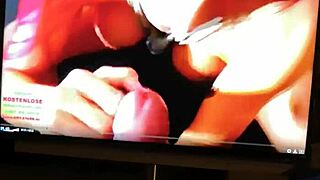 redhead tattooed pornstar masturbates to cumshot