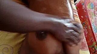 Local female vagina massage turns juicy and dripping