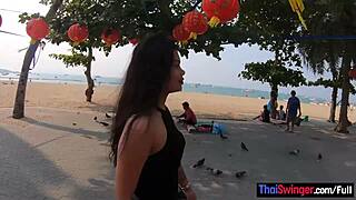 Big ass Thai teen amateur films porno with tourist's monster cock