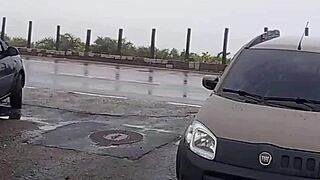 Fucking a tourist couple on the trail and cumming on their faces.