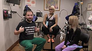 Dr. Tampa's Yearly Physical With Channy Crossfire's Shaved Pussy Spreading!