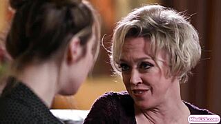 Lesbian Milf Celebrity Facesits Blonde Fan After Seduction