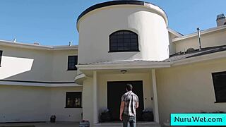 SEXY ASIAN TEEN 18+ COVERS HER NAKED BODY IN NURU GEL AND GIVES HER CLIENT A RELAXING WET MASSAGE - BRAD STERLING XXLAYNA MARIE