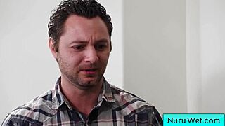 SEXY ASIAN TEEN 18+ COVERS HER NAKED BODY IN NURU GEL AND GIVES HER CLIENT A RELAXING WET MASSAGE - BRAD STERLING XXLAYNA MARIE