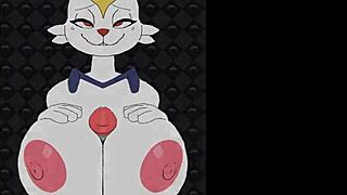 Female Cinderace Beats and Bangs Titty Fuck