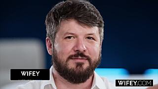 wifey hubby watches as horny wife sienna rae gets double penetrated