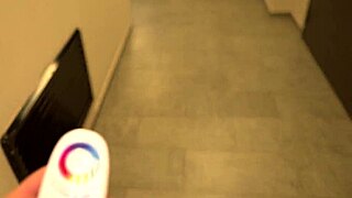 She Ignores Remote While Stranger Fucks Her Hard!