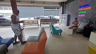 At the ice cream shop, I discovered a GIANT CHOCOLATE COCK