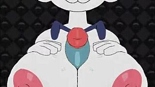 Female Cinderace Beats and Bangs Titty Fuck