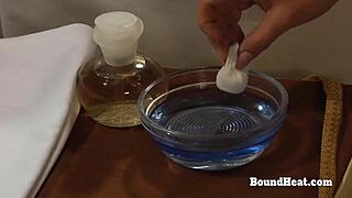 Naughty slaves flaunt big boobs and pussies