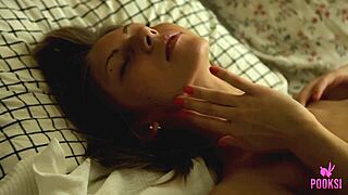 skinny roxana finger fucks her ass in bedroom orgasm