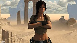 Lara and sheva embark on dorky explorers adventure with clothes ripped