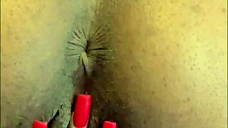 Ebony Beauty Teases Her Pierced Clit Intimately