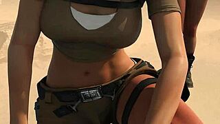 Lara and sheva embark on dorky explorers adventure with clothes ripped